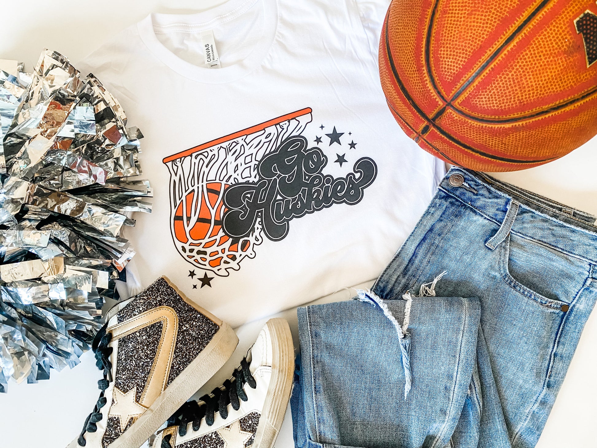Customizable Basketball Net | Tee | Adult-Sister Shirts-Sister Shirts, Cute & Custom Tees for Mama & Littles in Trussville, Alabama.