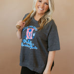 Peanuts + Cracker Jacks | French Terry Side Slit Crewneck-Womens - Tops - Tees-Sister Shirts-Sister Shirts, Cute & Custom Tees for Mama & Littles in Trussville, Alabama.