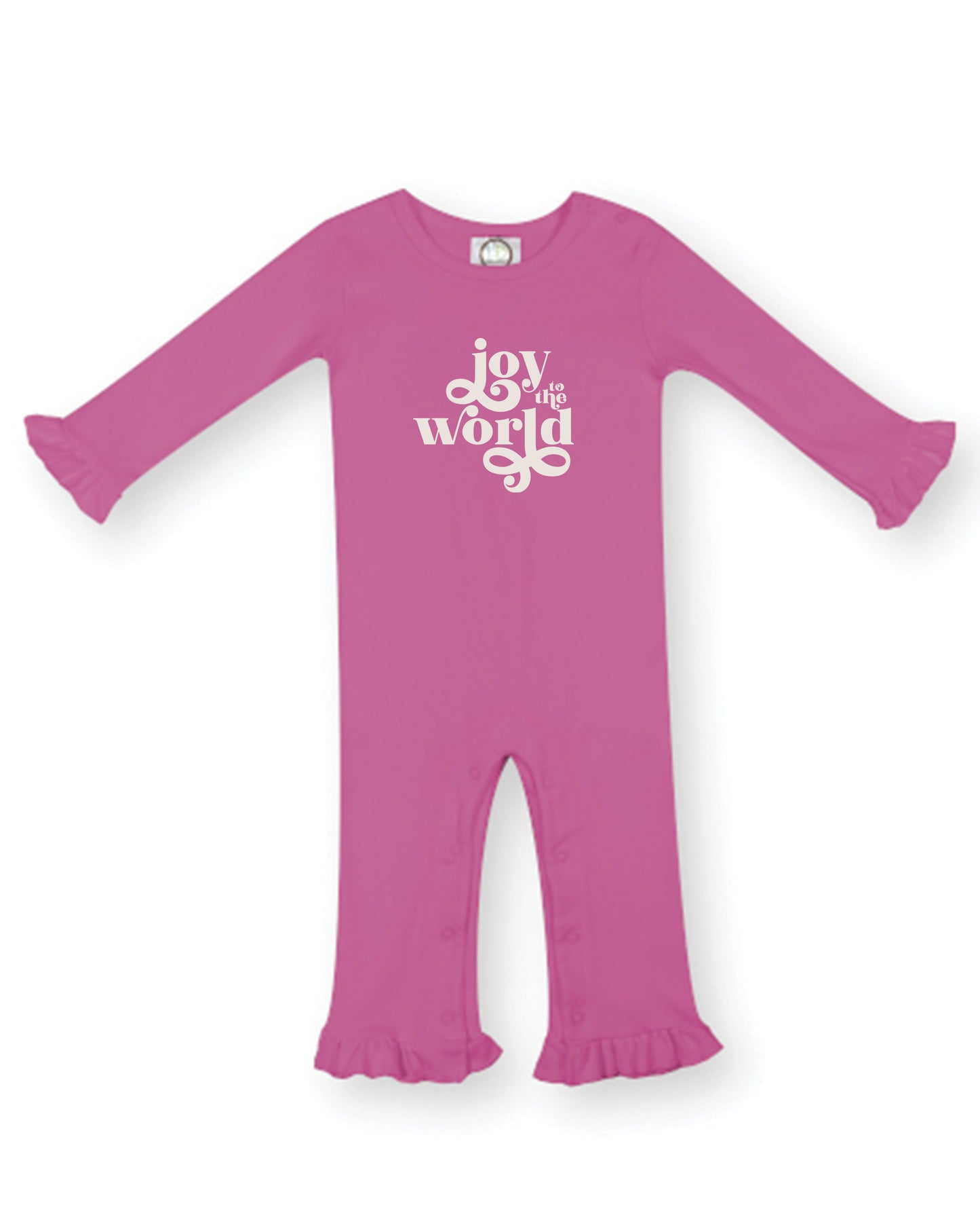 Joy To The World | Ruffle Romper | RTS-Baby-Sister Shirts-Sister Shirts, Cute & Custom Tees for Mama & Littles in Trussville, Alabama.