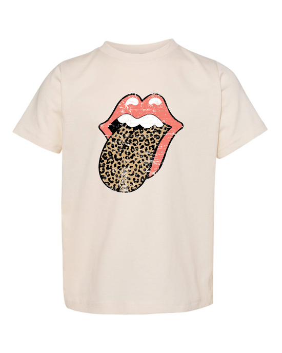 Load image into Gallery viewer, Cheetah Lips | Kids Tee-Kids Tees-Sister Shirts-Sister Shirts, Cute &amp;amp; Custom Tees for Mama &amp;amp; Littles in Trussville, Alabama.
