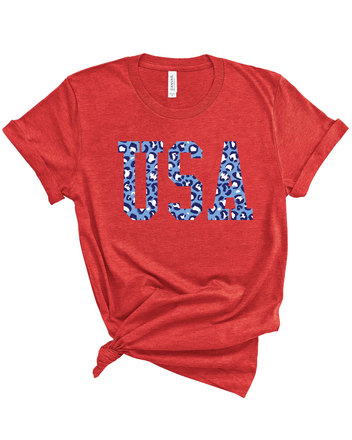 USA Leopard | Kids Tee-Kids Tees-Sister Shirts-Sister Shirts, Cute & Custom Tees for Mama & Littles in Trussville, Alabama.