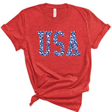 USA Leopard | Kids Tee | RTS-Kids Tees-Sister Shirts-Sister Shirts, Cute & Custom Tees for Mama & Littles in Trussville, Alabama.