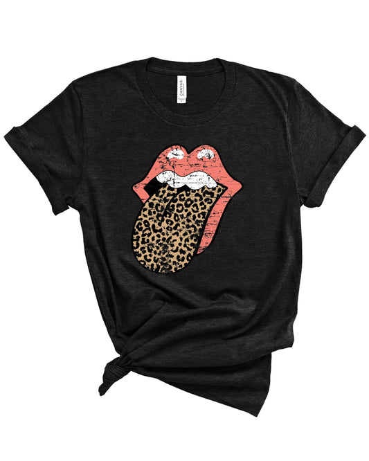 Cheetah Lips | Tee | Adult-Sister Shirts-Sister Shirts, Cute & Custom Tees for Mama & Littles in Trussville, Alabama.