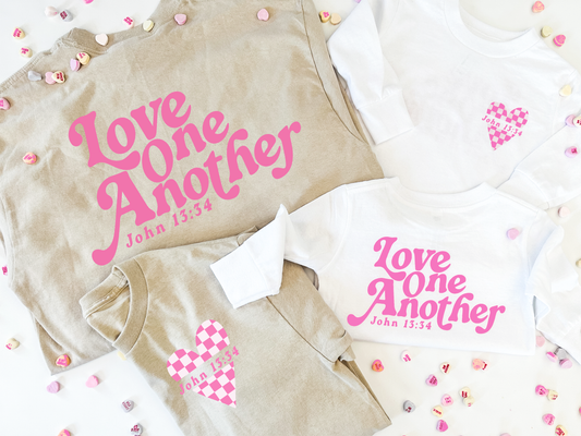 Love One Another | Adult Long Sleeve Tee | RTS-Sister Shirts-Sister Shirts, Cute & Custom Tees for Mama & Littles in Trussville, Alabama.