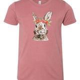 Watercolor Floral Bunny | Kids Tee-Youth - Tops - Tees-Sister Shirts-Sister Shirts, Cute & Custom Tees for Mama & Littles in Trussville, Alabama.
