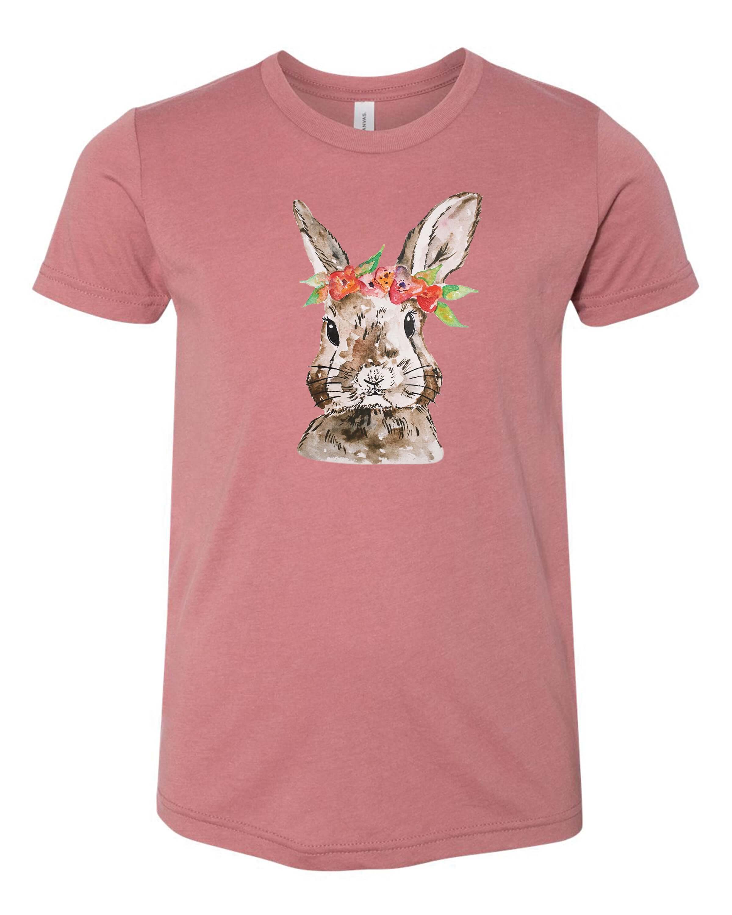 Watercolor Floral Bunny | Kids Tee-Youth - Tops - Tees-Sister Shirts-Sister Shirts, Cute & Custom Tees for Mama & Littles in Trussville, Alabama.
