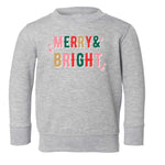 Merry + Bright | Kids Crewneck-Kids Crewneck-Sister Shirts-Sister Shirts, Cute & Custom Tees for Mama & Littles in Trussville, Alabama.