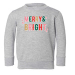 Merry + Bright | Kids Crewneck | RTS-Kids Crewneck-Sister Shirts-Sister Shirts, Cute & Custom Tees for Mama & Littles in Trussville, Alabama.