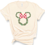 Minnie Christmas Wreath | Kids Tee-Kids Tees-Sister Shirts-Sister Shirts, Cute & Custom Tees for Mama & Littles in Trussville, Alabama.