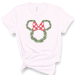 Minnie Christmas Wreath | Adult Tee-Adult Tee-Sister Shirts-Sister Shirts, Cute & Custom Tees for Mama & Littles in Trussville, Alabama.