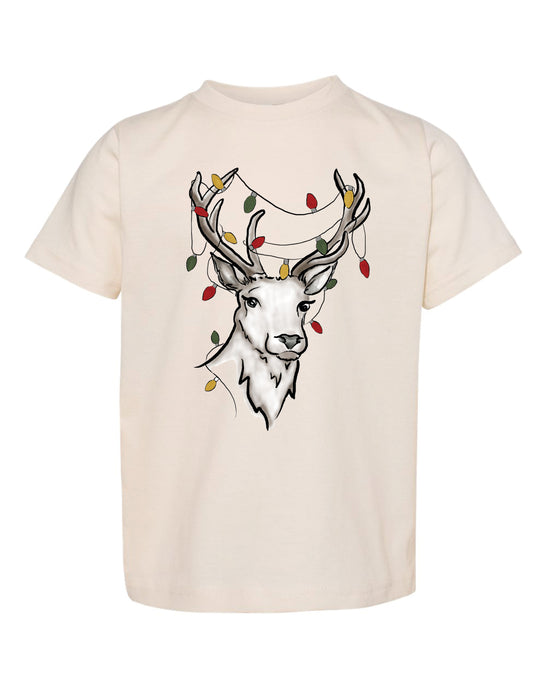 Reindeer + Christmas Lights | Kids Tee-Kids Tees-Sister Shirts-Sister Shirts, Cute & Custom Tees for Mama & Littles in Trussville, Alabama.