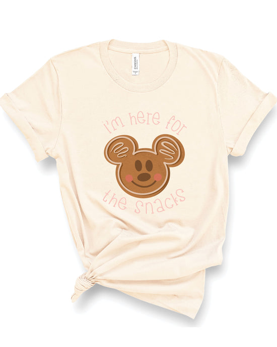 Here for the Snacks Gingerbread | Adult Tee-Adult Tee-Sister Shirts-Sister Shirts, Cute & Custom Tees for Mama & Littles in Trussville, Alabama.