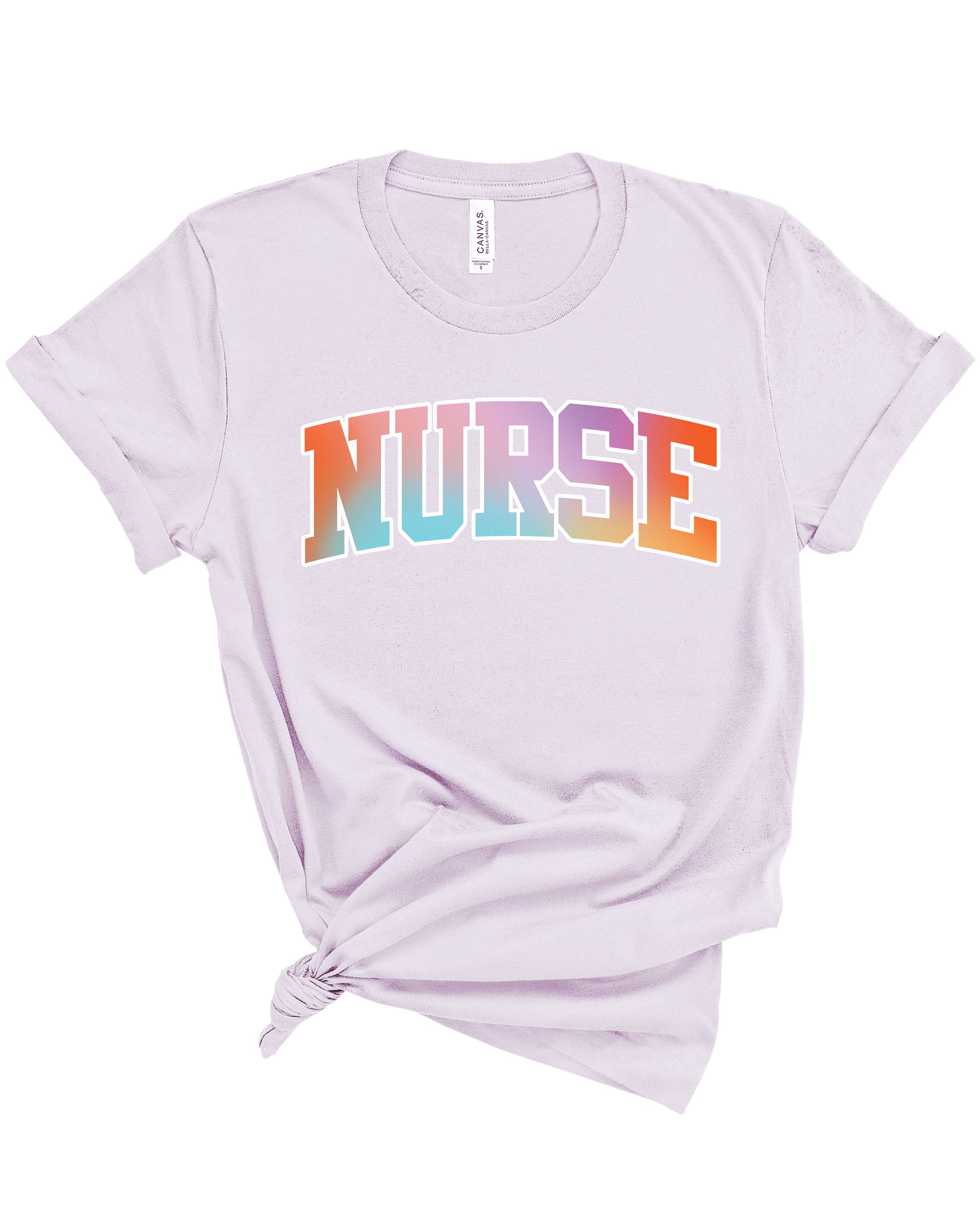 Ombre Varsity Nurse | Adult Tee-Womens - Tops - Tees-Sister Shirts-Sister Shirts, Cute & Custom Tees for Mama & Littles in Trussville, Alabama.