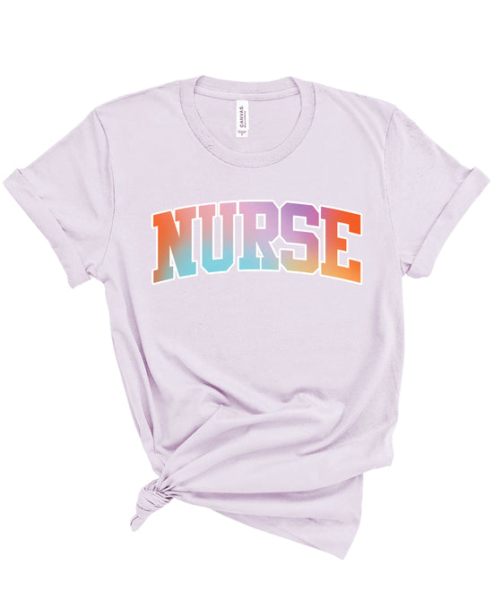 Ombre Varsity Nurse | Tee | Adult-Adult Tee-Sister Shirts-Sister Shirts, Cute & Custom Tees for Mama & Littles in Trussville, Alabama.
