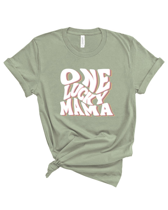 One Lucky Mama | Adult Tee | RTS-Adult Tee-Sister Shirts-Sister Shirts, Cute & Custom Tees for Mama & Littles in Trussville, Alabama.