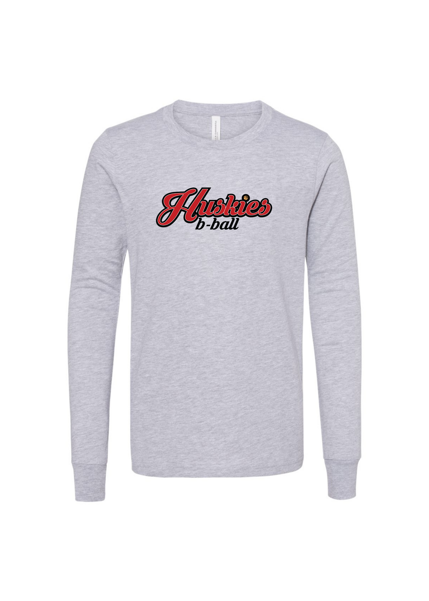 Huskies B-Ball | Kids Long Sleeve Tee | RTS-Kids Tees-Sister Shirts-Sister Shirts, Cute & Custom Tees for Mama & Littles in Trussville, Alabama.