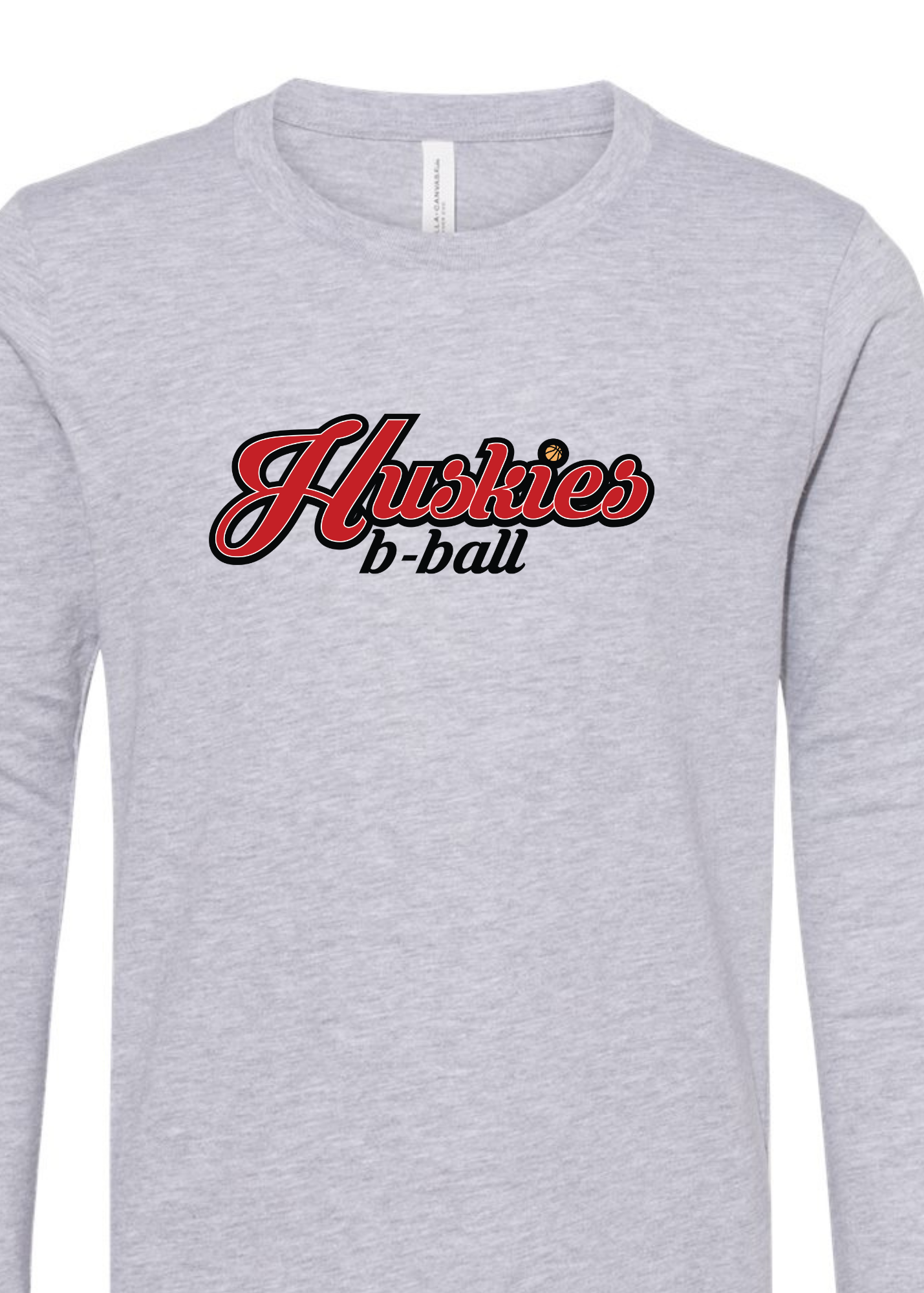 Huskies B-Ball | Kids Long Sleeve Tee | RTS-Kids Tees-Sister Shirts-Sister Shirts, Cute & Custom Tees for Mama & Littles in Trussville, Alabama.