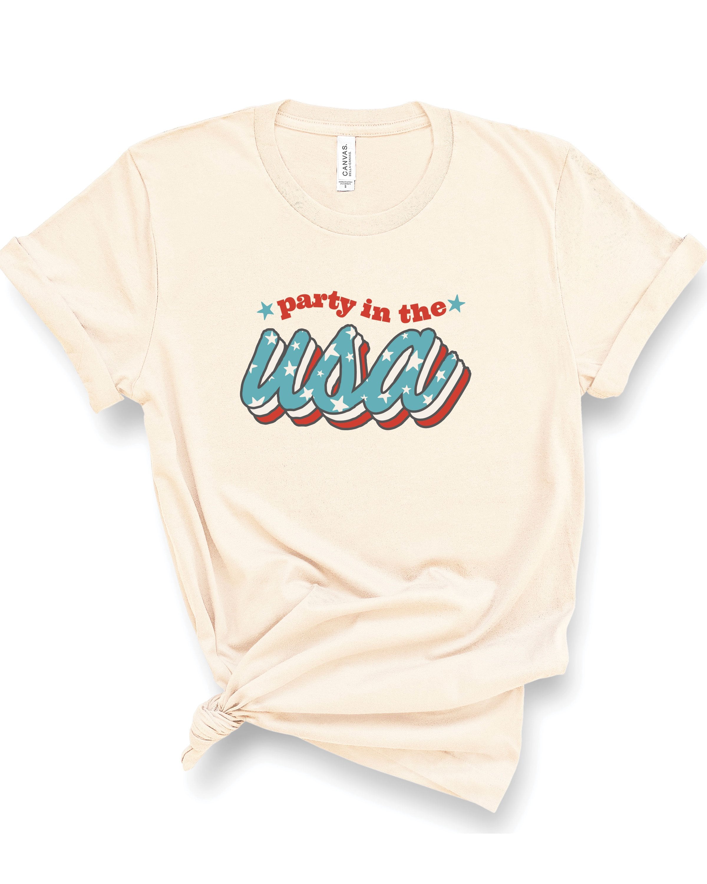 Party in the USA | Adult Tee | RTS-Adult Tee-Sister Shirts-Sister Shirts, Cute & Custom Tees for Mama & Littles in Trussville, Alabama.