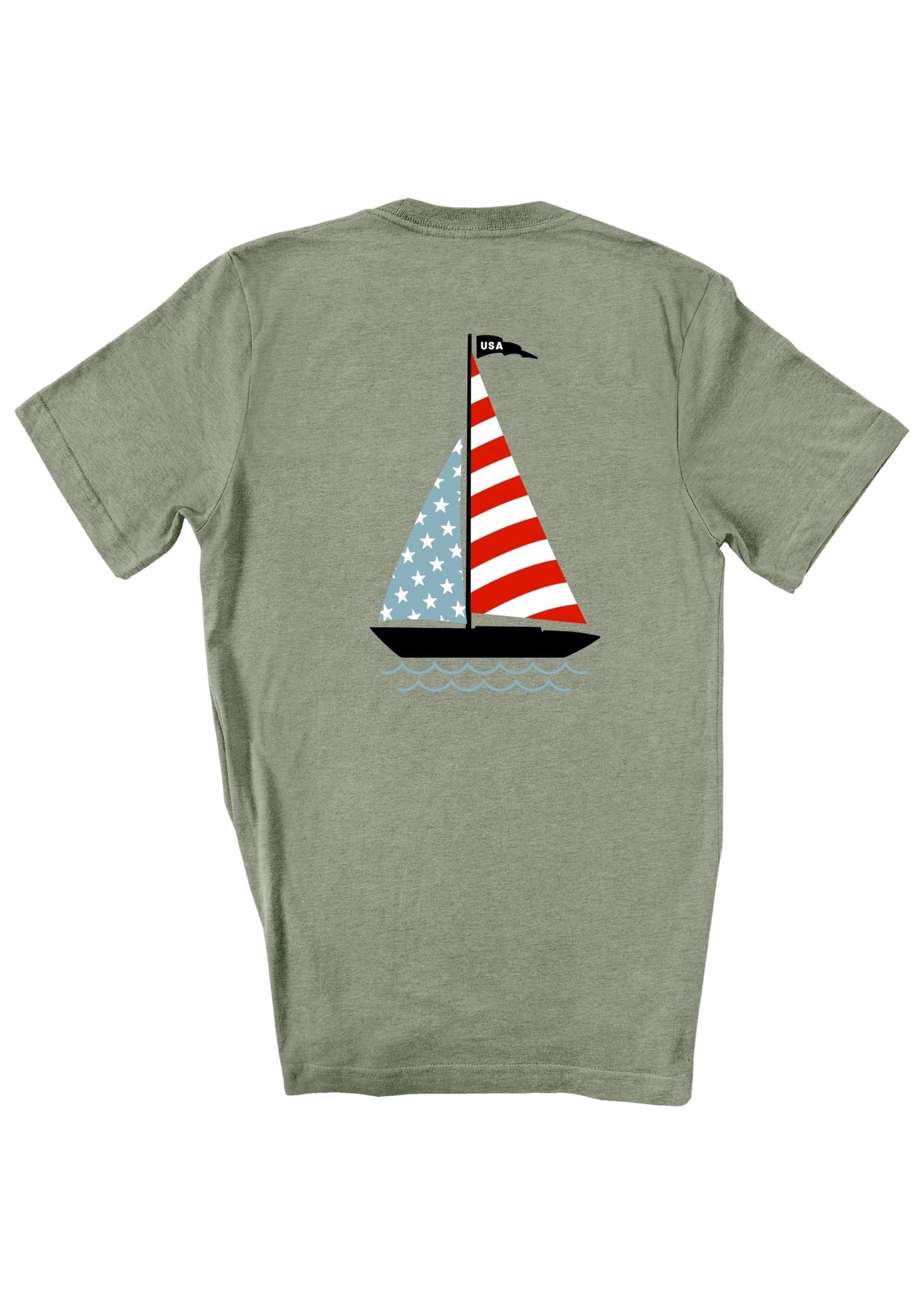 USA Sailboat | Adult Tee-Adult Tee-Sister Shirts-Sister Shirts, Cute & Custom Tees for Mama & Littles in Trussville, Alabama.