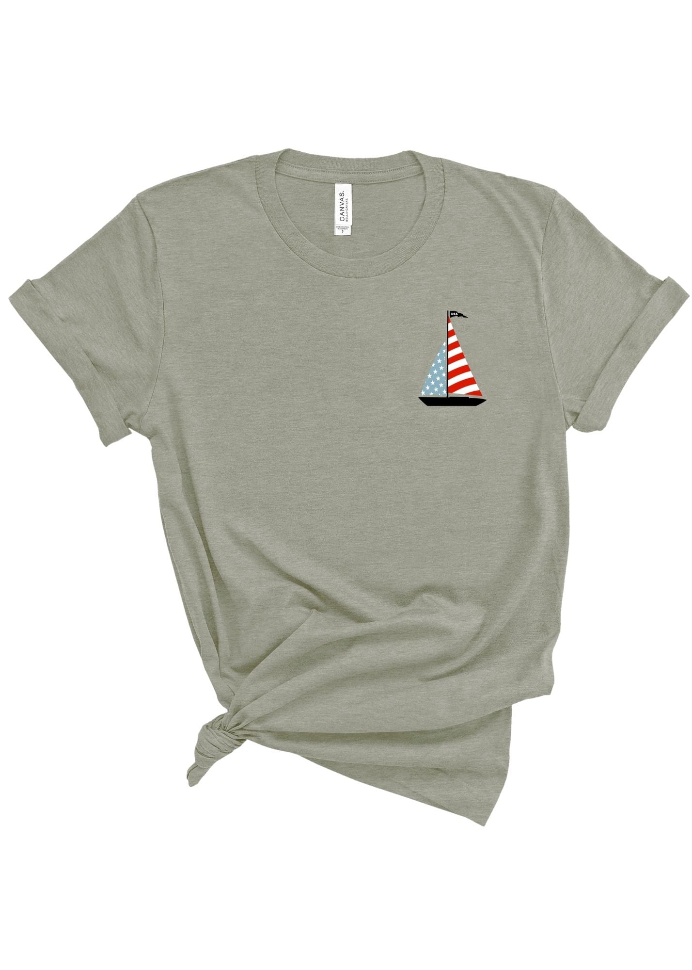 USA Sailboat | Adult Tee-Adult Tee-Sister Shirts-Sister Shirts, Cute & Custom Tees for Mama & Littles in Trussville, Alabama.