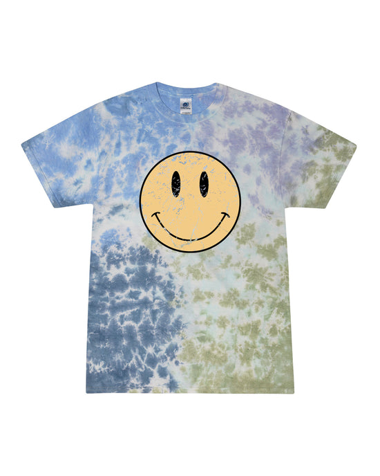 Tie Dye Happy Face | Tee | Adult-Adult Tee-Sister Shirts-Sister Shirts, Cute & Custom Tees for Mama & Littles in Trussville, Alabama.