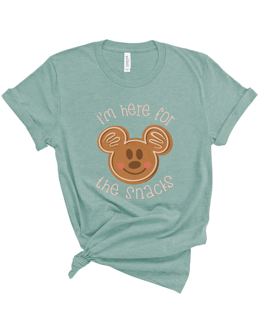 Here for the Snacks Gingerbread | Tee | Adult-Sister Shirts-Sister Shirts, Cute & Custom Tees for Mama & Littles in Trussville, Alabama.