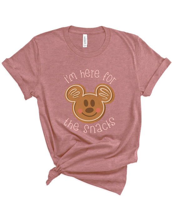 Here for the Snacks Gingerbread | Adult Tee-Adult Tee-Sister Shirts-Sister Shirts, Cute & Custom Tees for Mama & Littles in Trussville, Alabama.