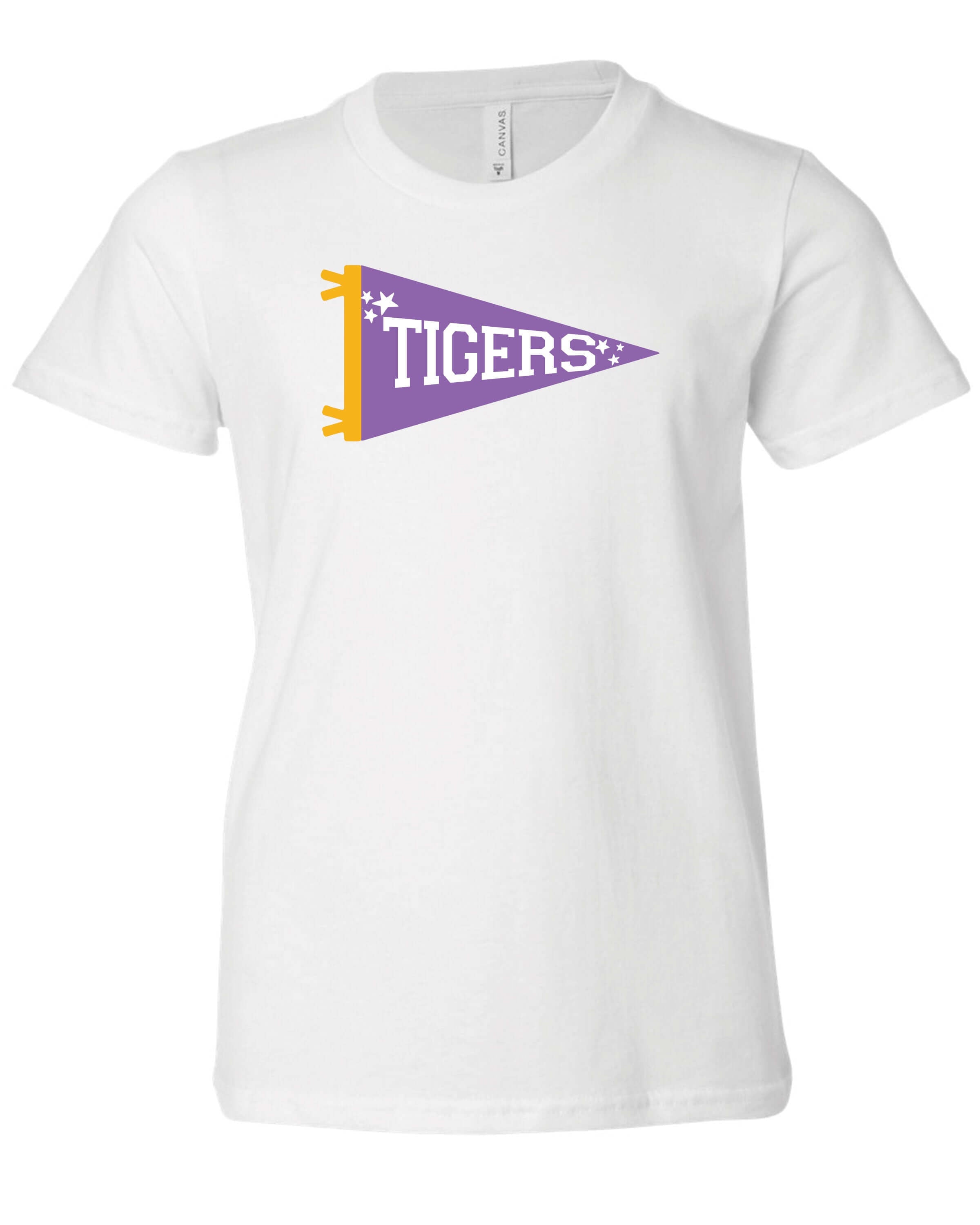 Springville Tigers Pennant | Kids Tee-Youth - Tops - Tees-Sister Shirts-Sister Shirts, Cute & Custom Tees for Mama & Littles in Trussville, Alabama.