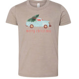 Watercolor Christmas Truck | Kids Tee-Kids Tees-Sister Shirts-Sister Shirts, Cute & Custom Tees for Mama & Littles in Trussville, Alabama.