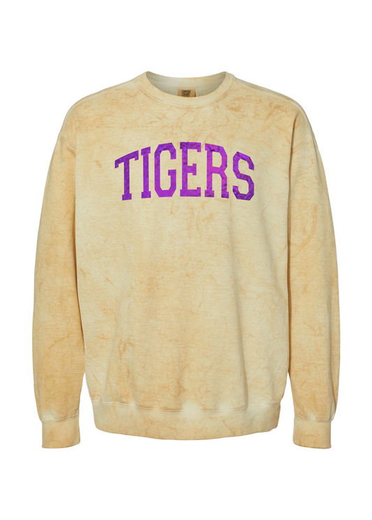 Springville Tigers Foil | Adult Colorblast Pullover | RTS-Sister Shirts-Sister Shirts, Cute & Custom Tees for Mama & Littles in Trussville, Alabama.