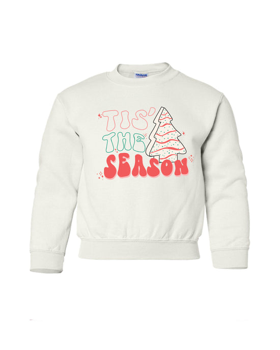 Tis the Season Cake | Kids Crewneck-Kids Crewneck-Sister Shirts-Sister Shirts, Cute & Custom Tees for Mama & Littles in Trussville, Alabama.