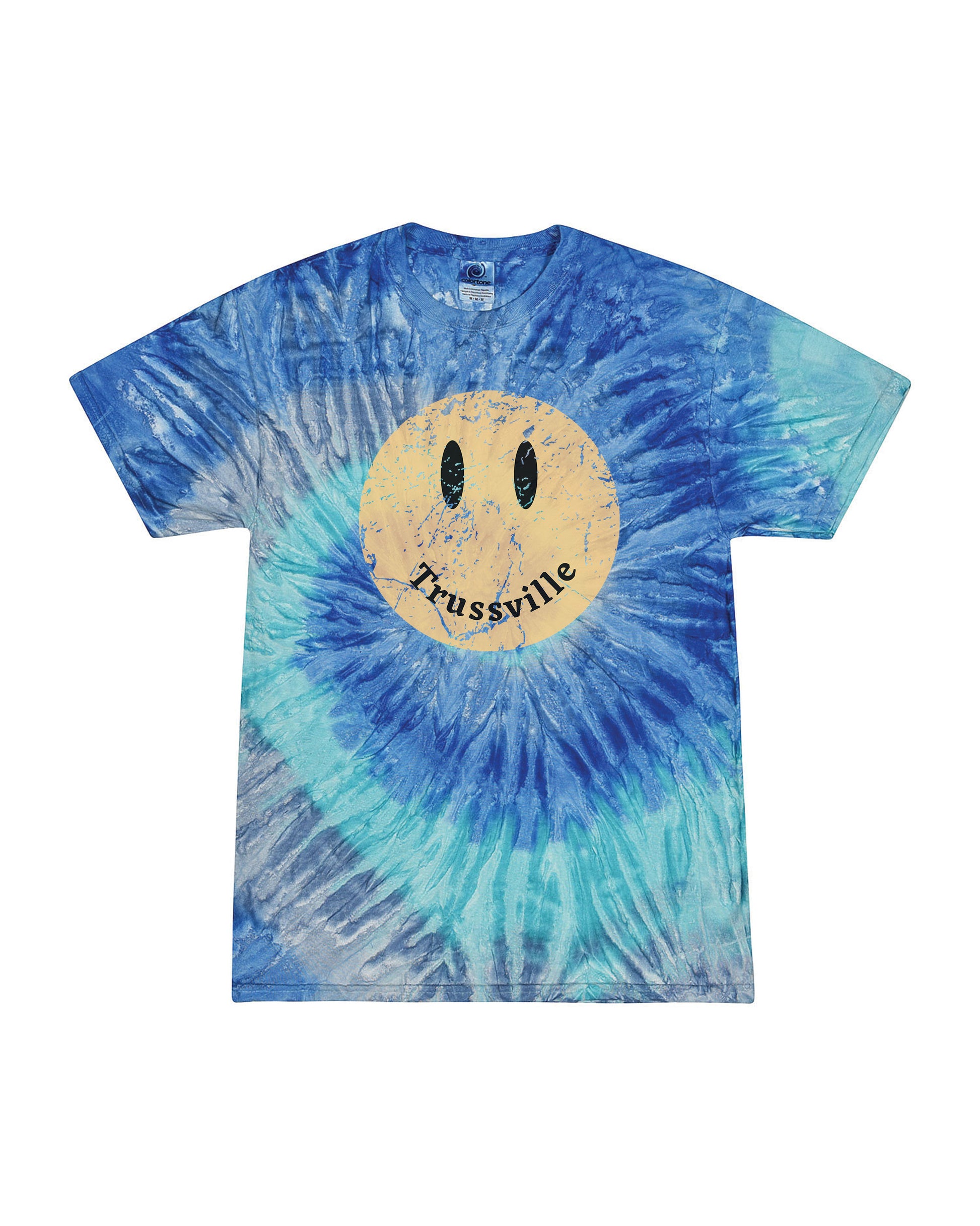 Tie Dye Trussville Happy Face | Tee | Kids-Sister Shirts-Sister Shirts, Cute & Custom Tees for Mama & Littles in Trussville, Alabama.